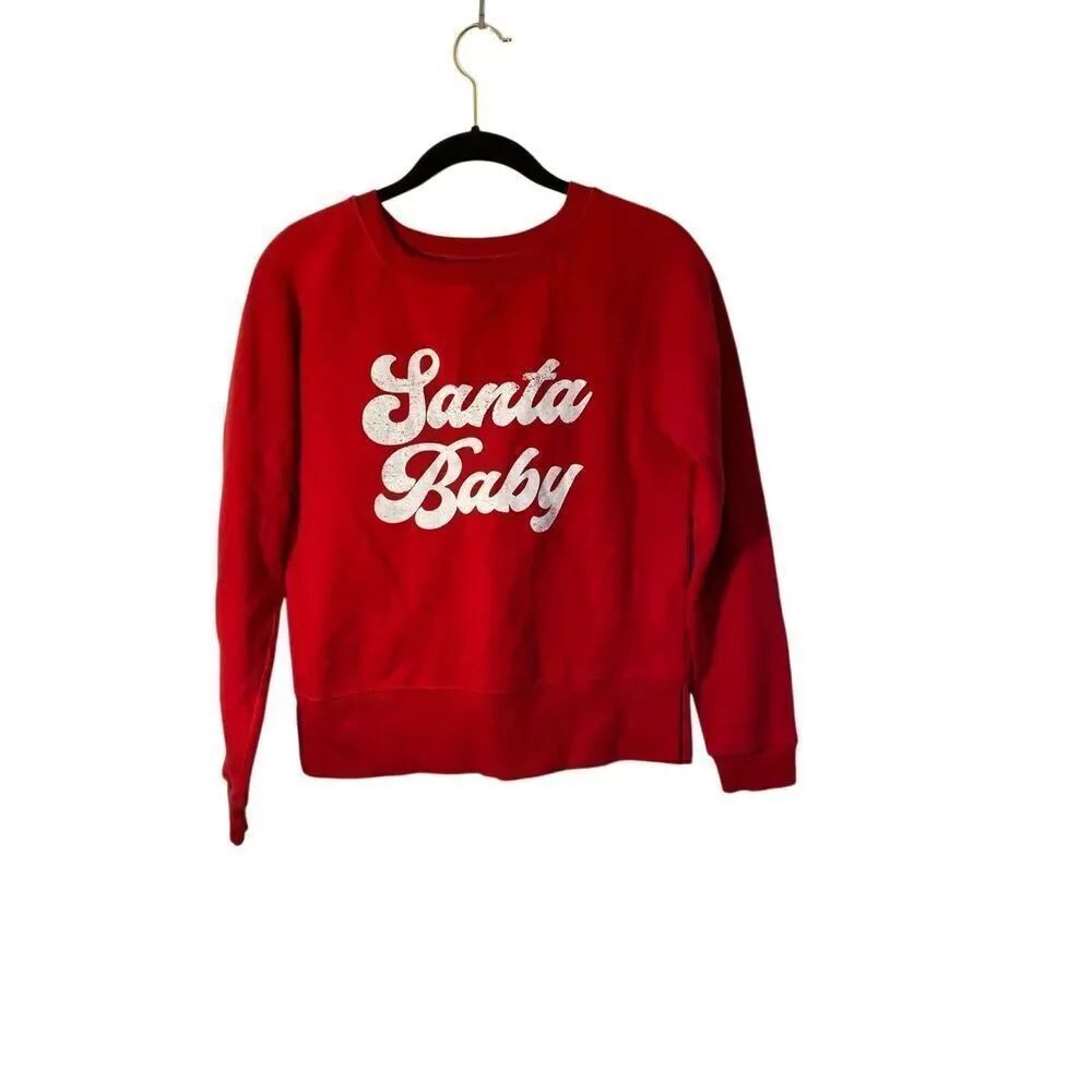 Santa baby, Grayson threads, red longsleeve sweatshirt, size extra small